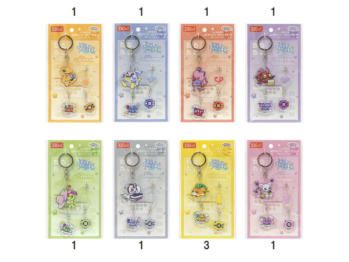 デジモンアドベンチャー　連結アクリルキーホルダー　デジモン　キャンドゥ　百均 Amazon.co.jp: デジモンアドベンチャー 連結アクリル