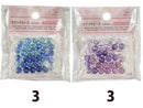 ラウンドビーズ(クリアカラー、ブルー系・パープル系、約8mm、33個)