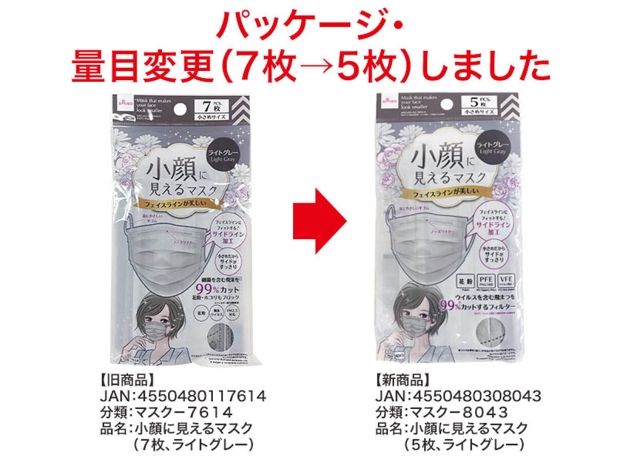 ダイソー　立体マスク　M小さめ　小顔効果　フェイスマスク　グレー　56袋　13 ダイソー 立体マスク M小さめ 小顔効果 フェイスマスク グレー 2