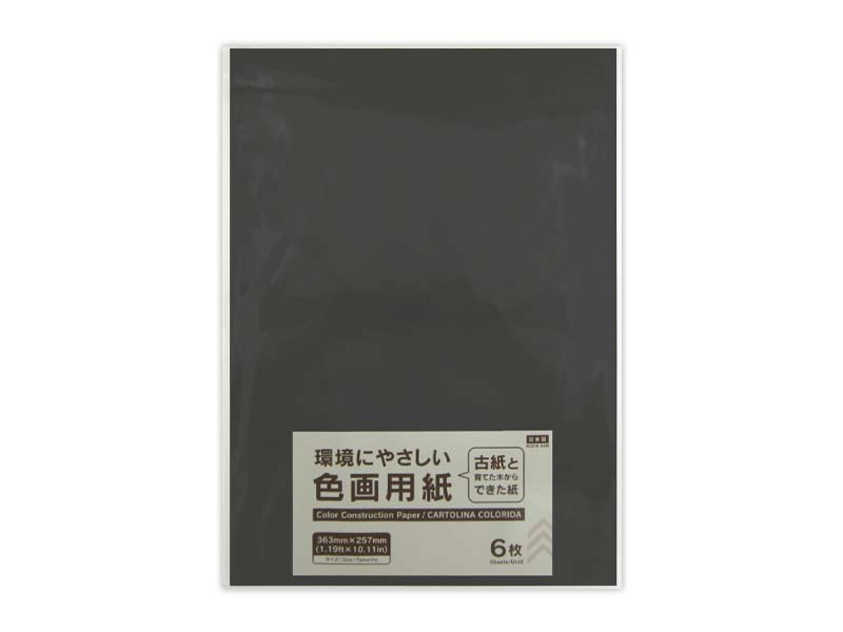 色画用紙（くろいろ、6枚） -100均 通販 ダイソーオンラインショップ