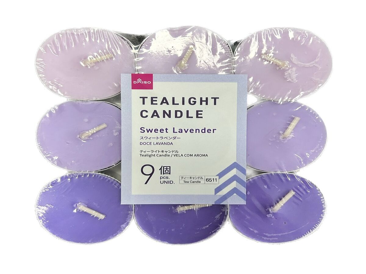 ティーライトキャンドル9個（スウィートラベンダー） -100均 通販