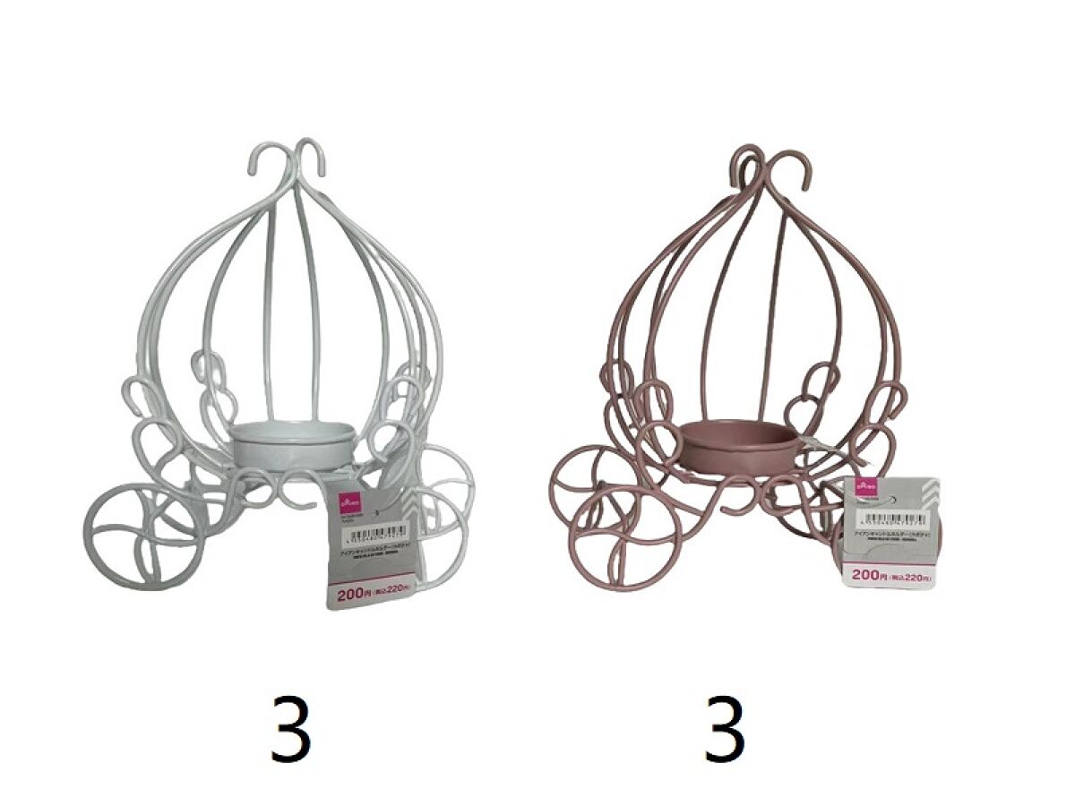 魚と葉アイアンキャンドルホルダー