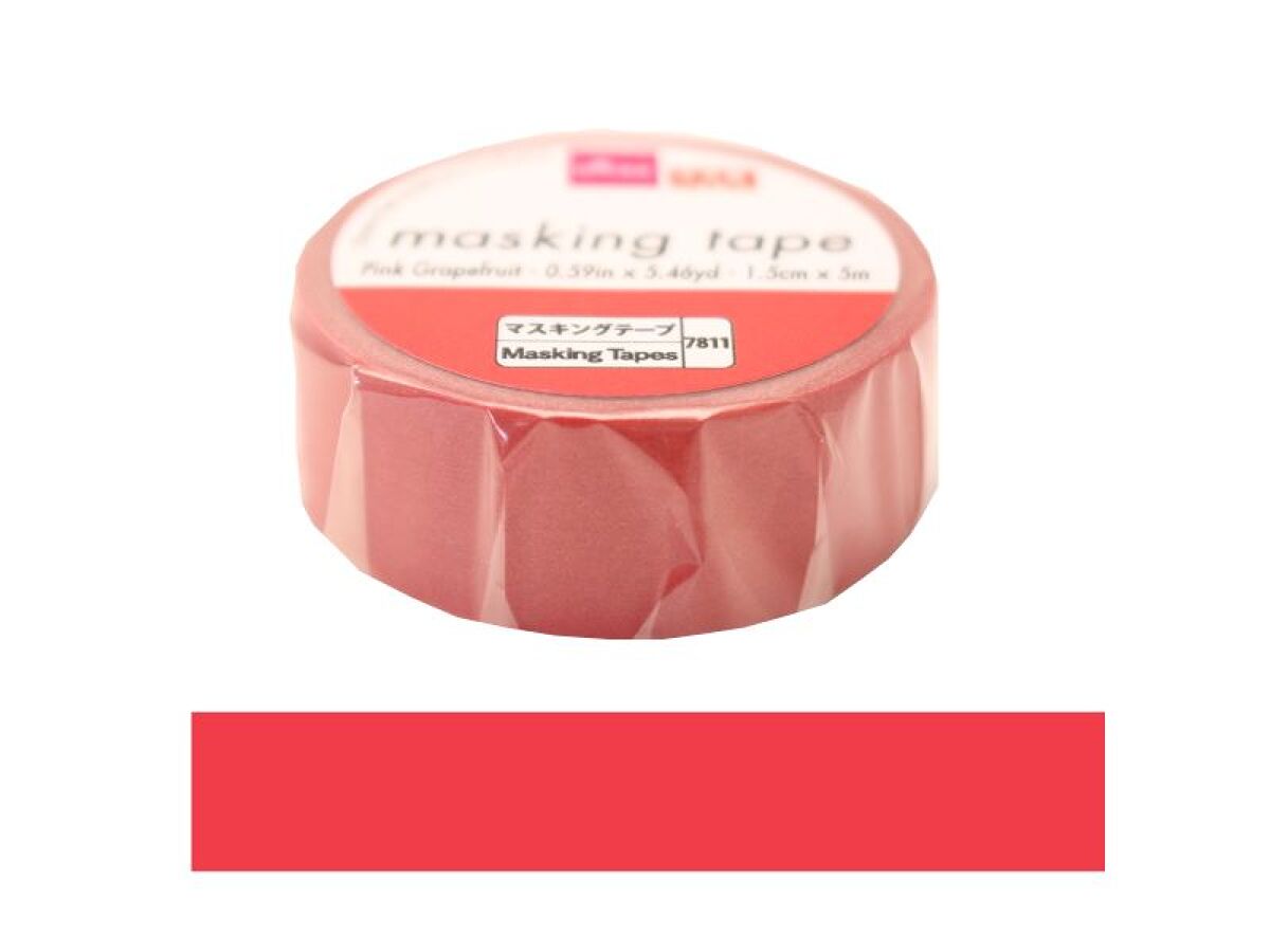 マスキングテープ（ピンクグレープフルーツ）1．5cm×5m -100均