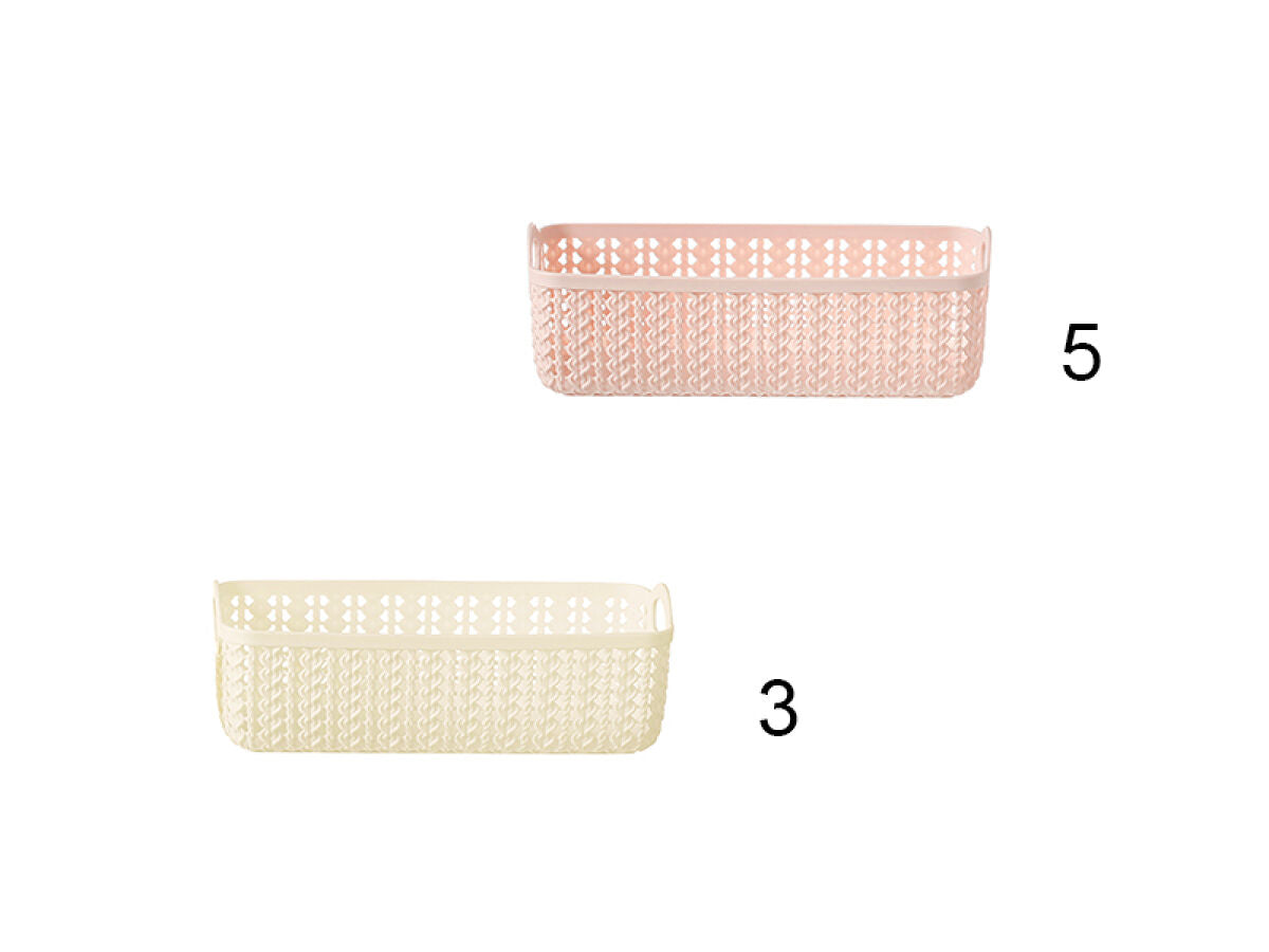 花柄デザインバスケット（取っ手付、長方形） -100均 通販 ダイソー