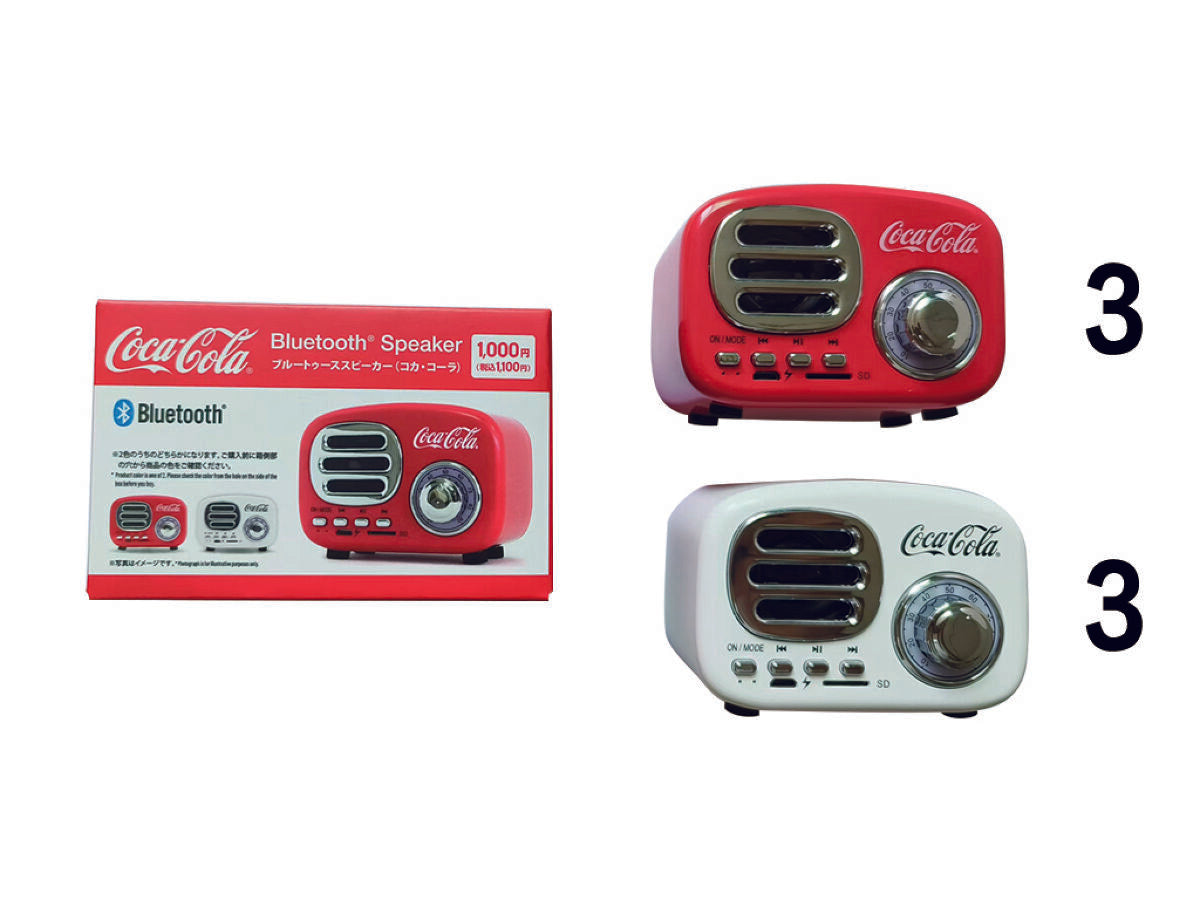 ブルートゥーススピーカー（コカ・コーラ、SSCE、レトロタイプ