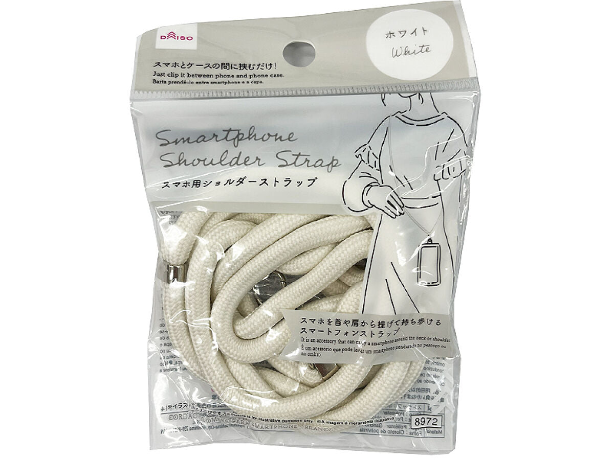 NOśWEA スマホショルダーストラップ ホワイト/ベージュ 花村想太