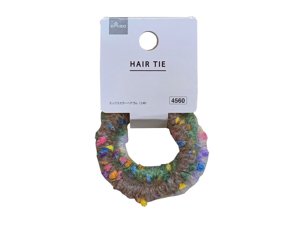 ミックスカラーヘアゴム（3本） -100均 通販 ダイソー
