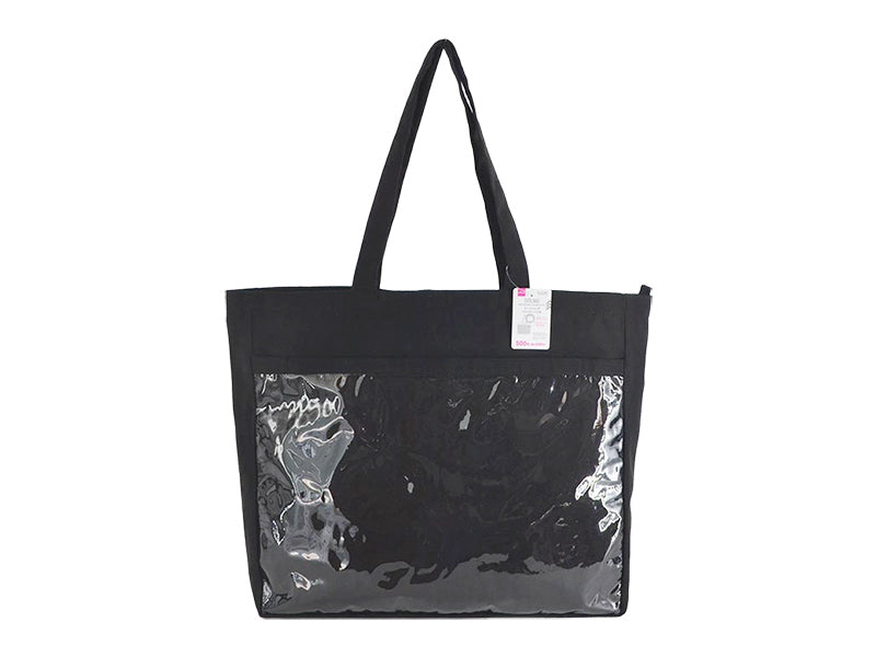 トートバッグ（PVCポケット付、黒）なし -100均 通販 ダイソー