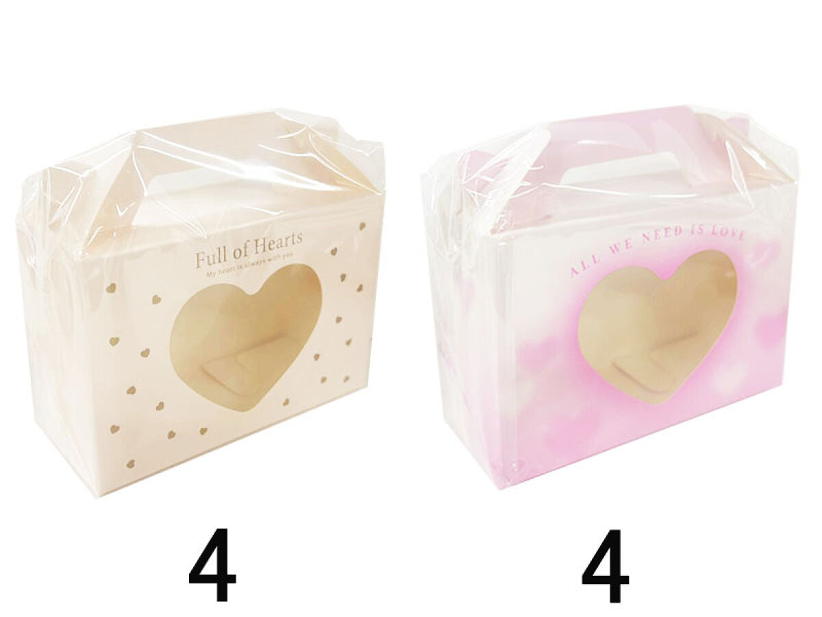 窓付キャリーボックス（ハート）12cm×8cm×5cm -100均 通販