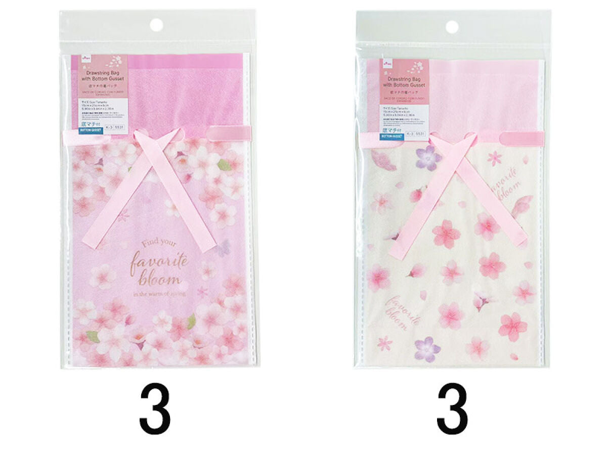 専用★ハンドメイド✳︎縦長巾着　テラゾー柄　縄跳び袋や母子手帳入れ、通帳入れにも♪ 底マチ巾着バッグ（さくら）15cm×25cm×6cm -100均 通販