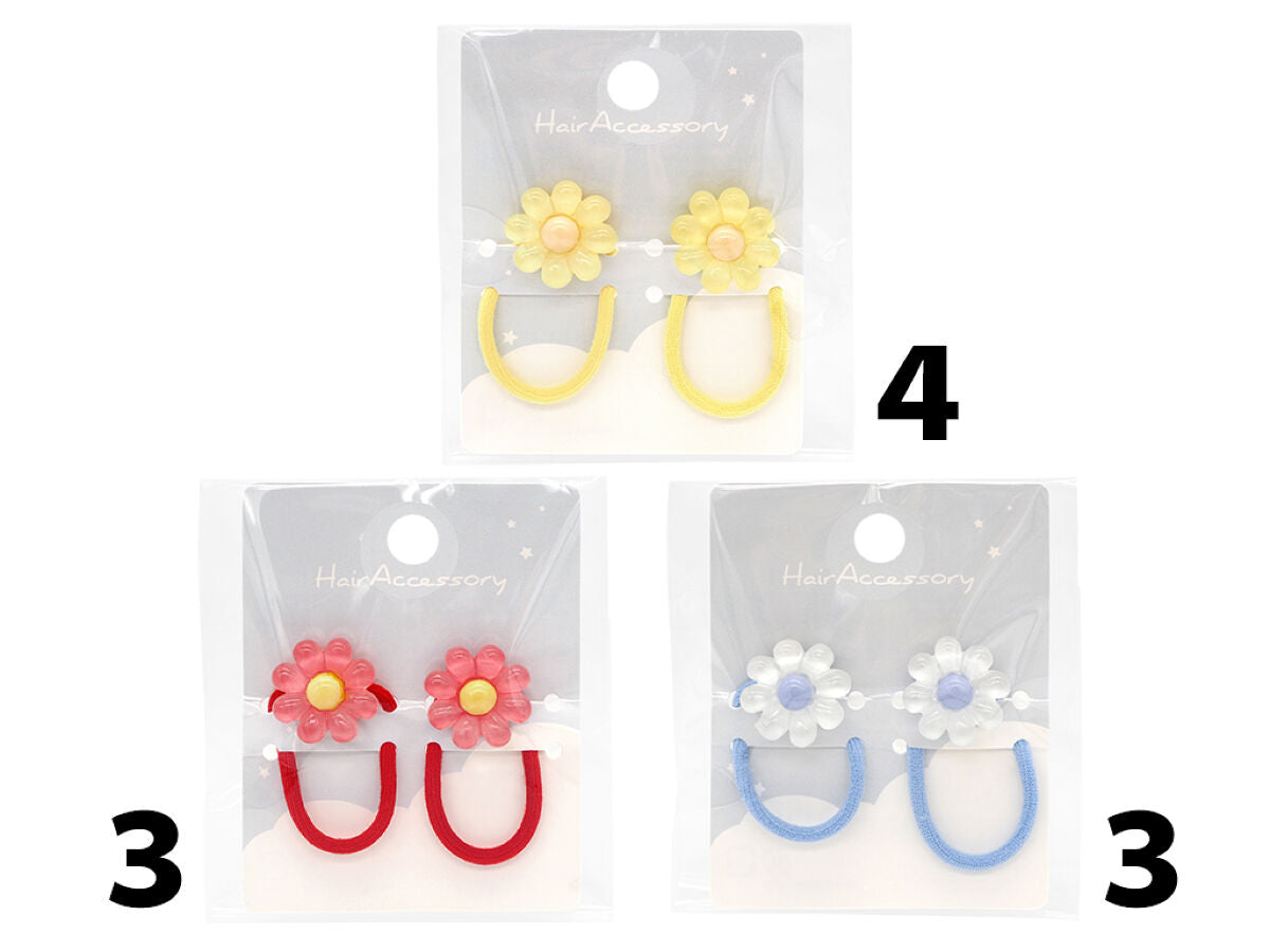 ヘアポニーセット（グロッシー、フラワー） -100均 通販 ダイソー