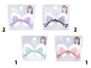 猫耳ヘアクリップ(スタンド、紫、灰、橙、緑)