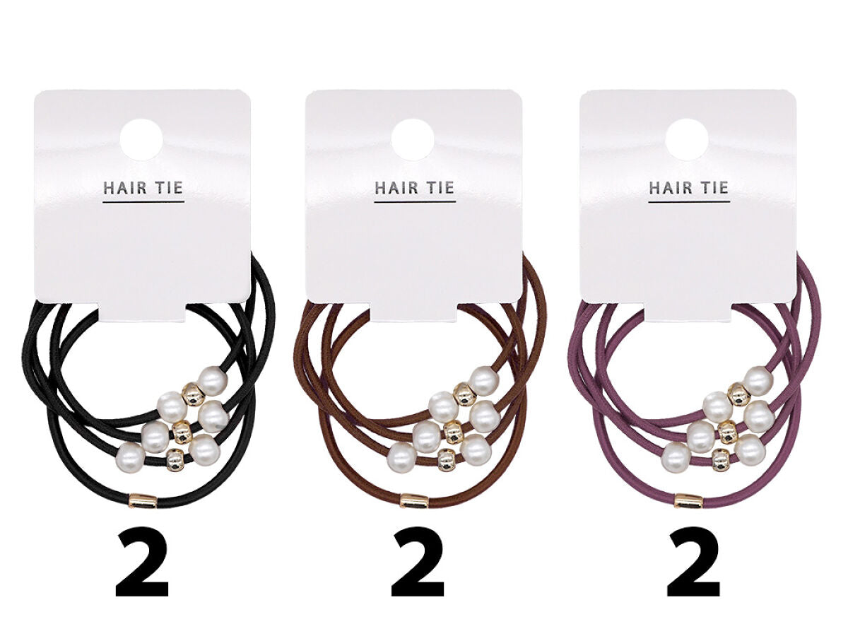 ヘアゴムセット（3連フェイクパール） -100均 通販 ダイソー