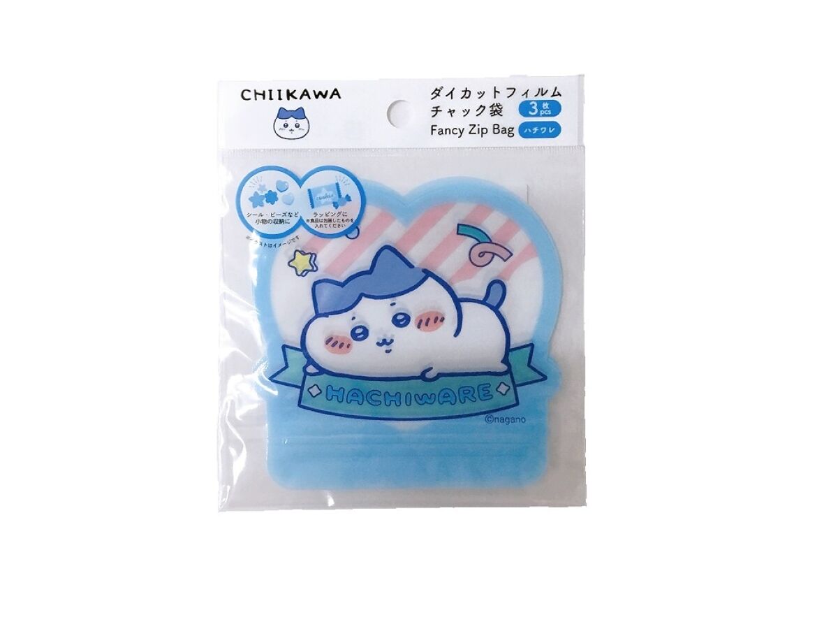 ダイカットフィルムチャック袋3P ちいかわ ハチワレ -100均 通販