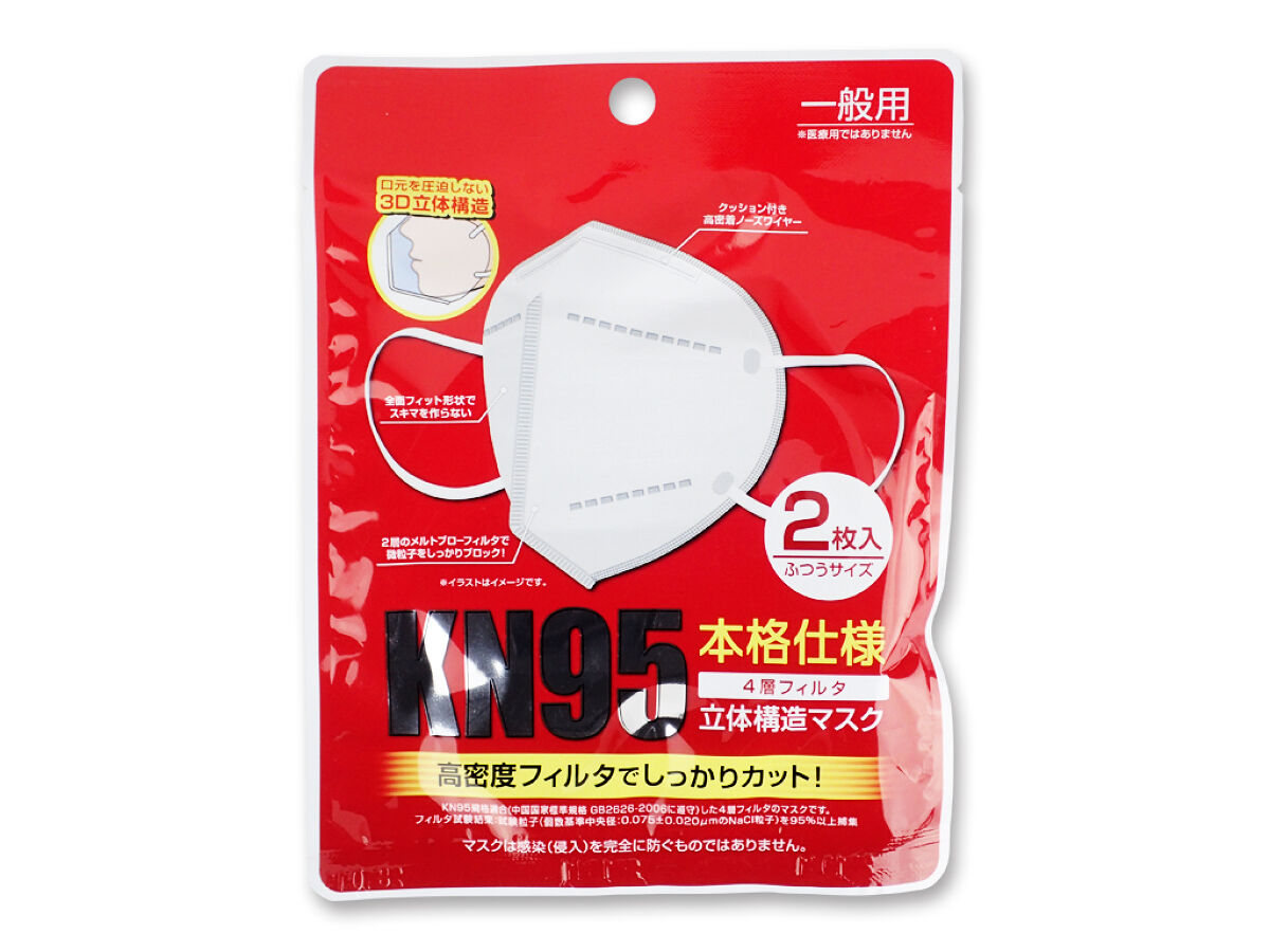 KN95マスク 2枚入 -100均 通販 ダイソーオンラインショップ