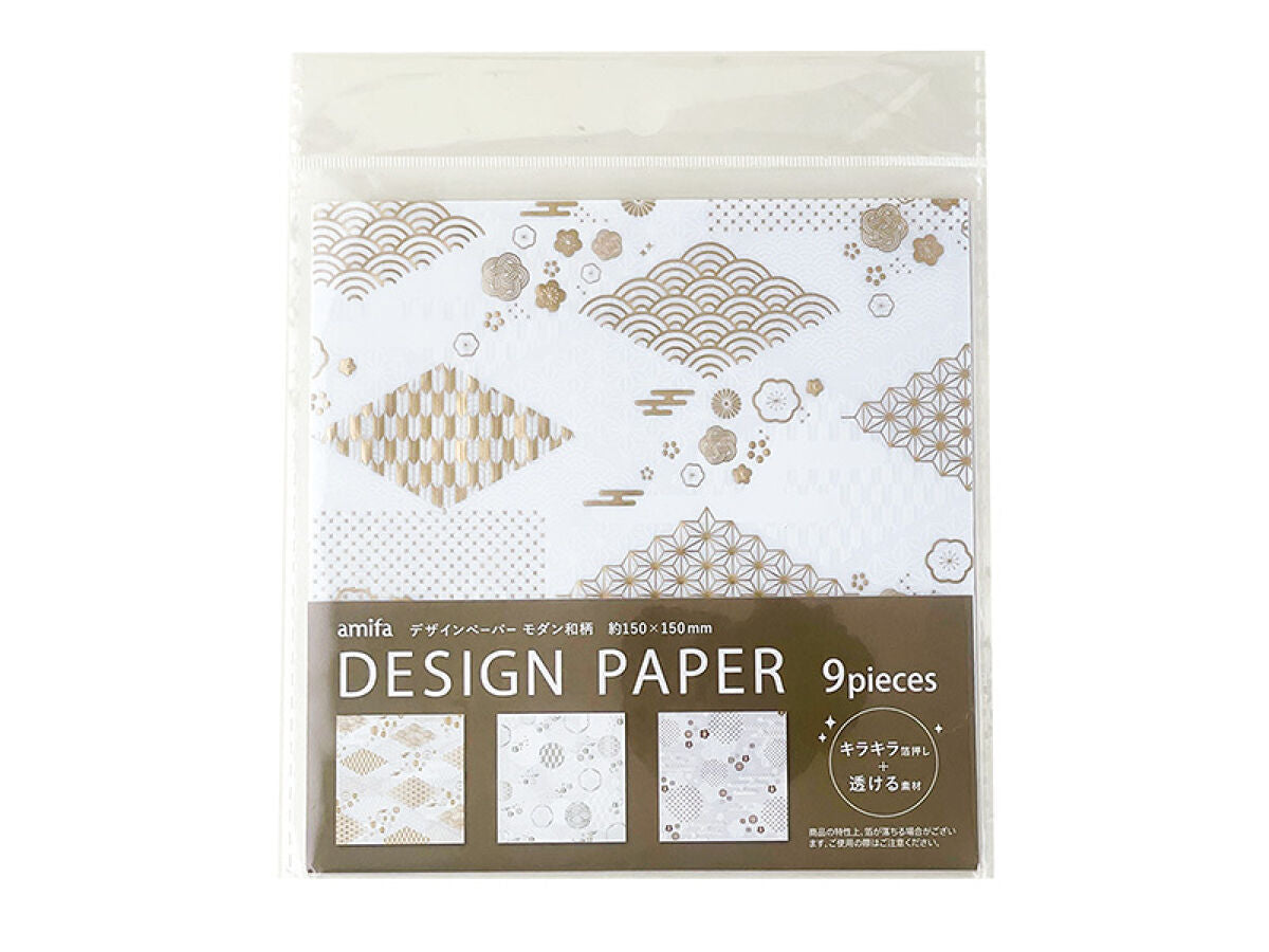 デザインペーパー 9P モダン和柄 -100均 通販 ダイソーオンライン