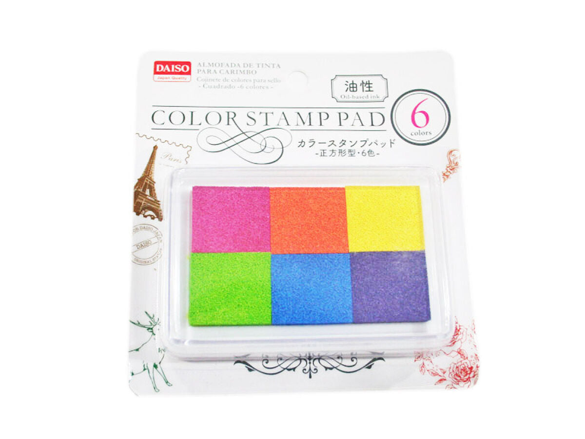 カラースタンプパッド正方形型6色 - ダイソーオンラインショップ【公式】