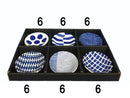 豆皿 6柄BOX 約10.2xH2cm