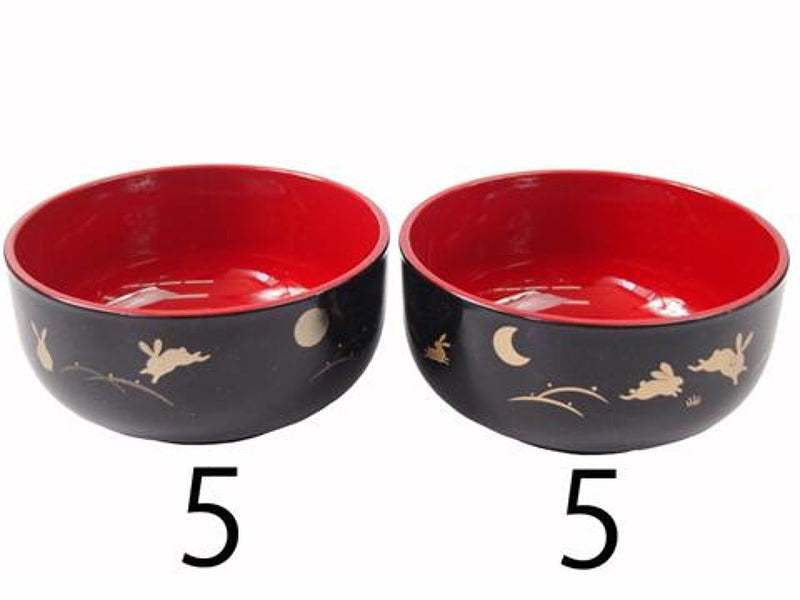 うさぎ丼黒２柄アソート１３ｃｍ