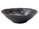 美濃焼　小鉢　桜吹雪　黒　約１４．２ｃｍ