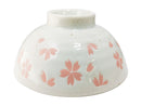 美濃焼　茶碗　桜吹雪　白φ１４．７×６．７ｃｍ