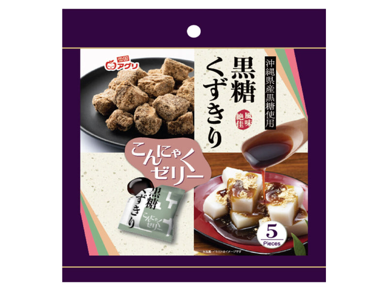 雪国アグリ　黒糖くずきりこんにゃくゼリー　８０ｇ　８０ｇ×１