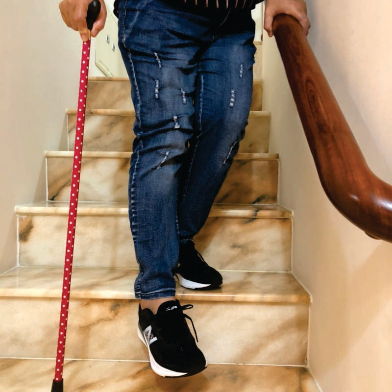 スチール製ステッキ花柄７４ｃｍ、７６ｃｍ、８０ｃｍ、８２ｃｍ、８４ｃｍ