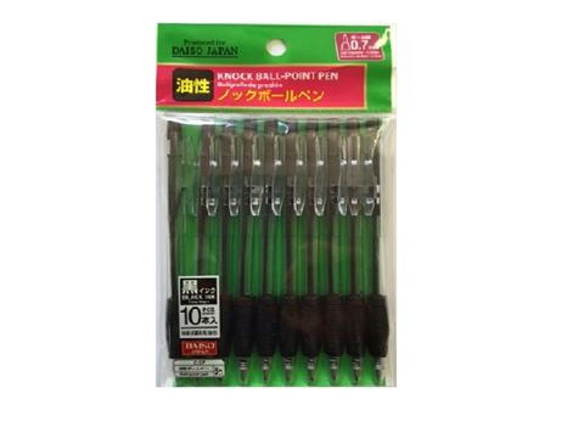 黒 ノックボールペン 10P -100均 通販 ダイソーオンラインショップ