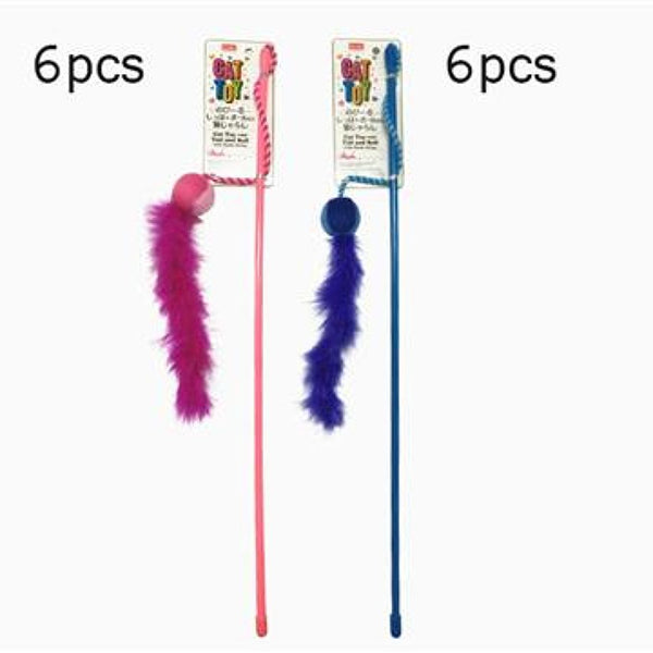 ひもが伸びる猫じゃらし（しっぽ付き、ボール） -100均 通販 ダイソー