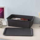 スクエア収納ＢＯＸ用（フタ、ダークグレー）３７．５ｃｍ×２５．６ｃｍ×１．５ｃｍ
