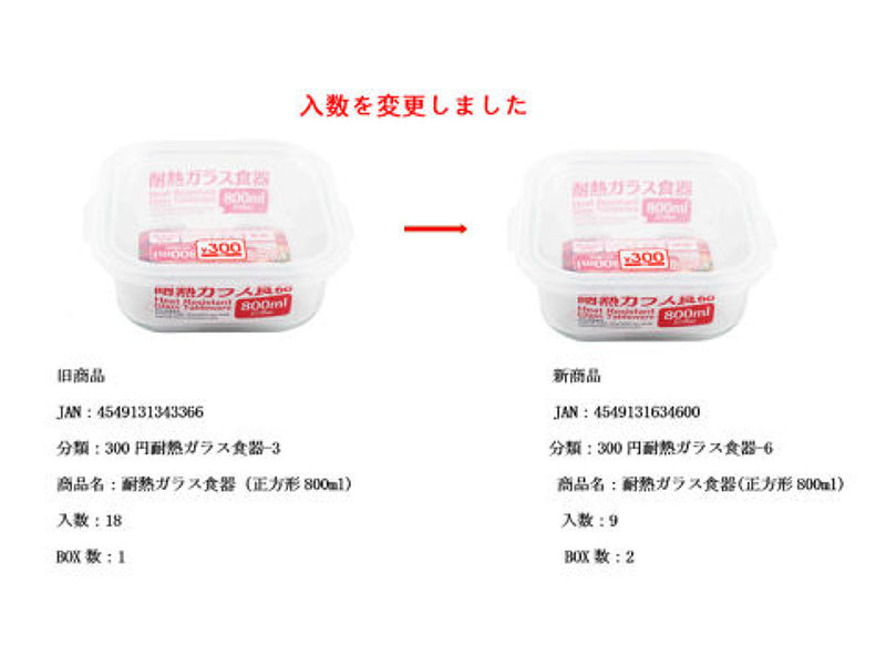 耐熱ガラス食器（正方形800ml）
