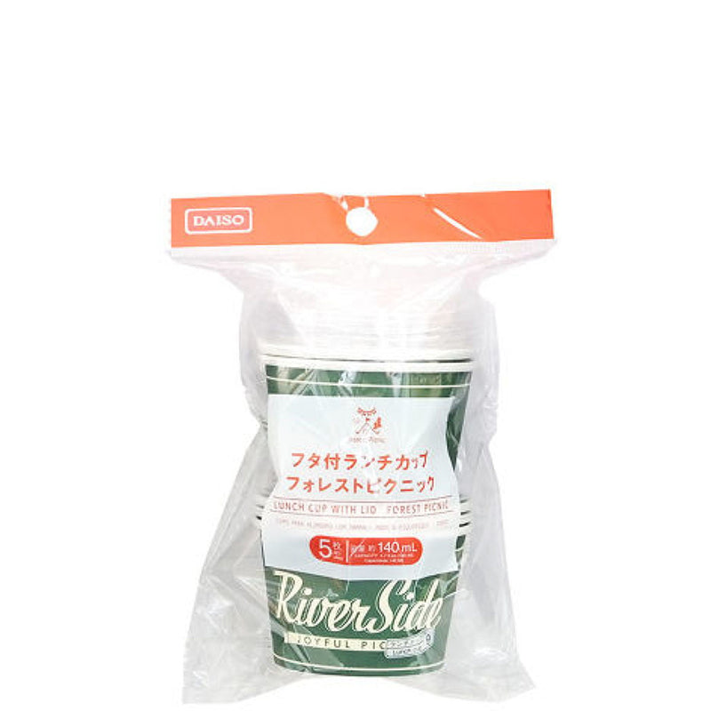 フタ付ランチカップ（フォレストピクニック、５枚）