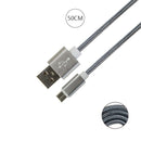 充電ａｎｄ転送ケーブル（スマホ用、タイプＣ、２Ａ、５０ｃｍ）