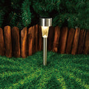 ソーラーガーデンライト（ステンレス、31cm）