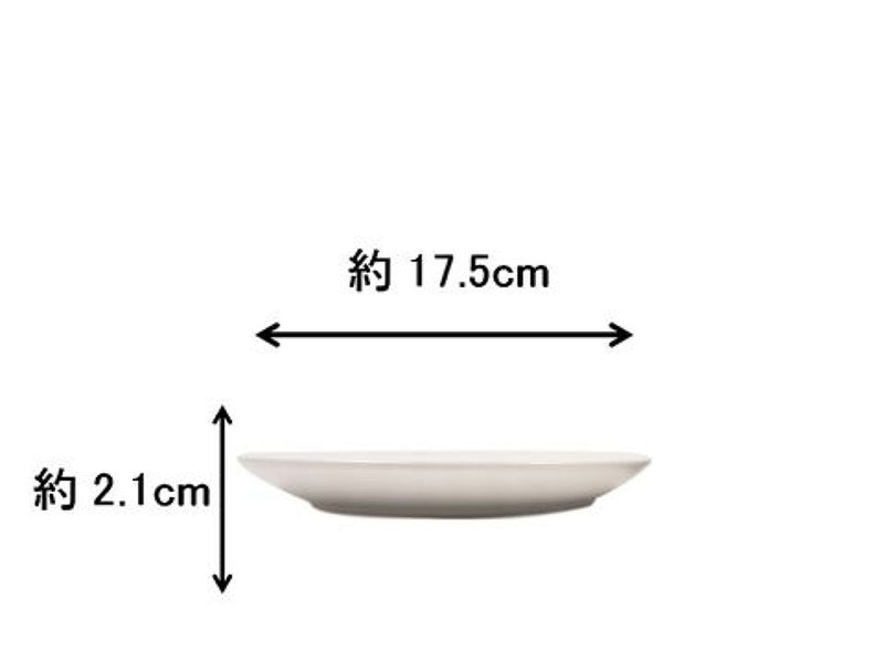 丸皿（ブラック＆ホワイト、約17.5cm）