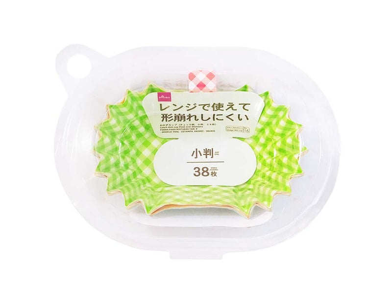 おかずカップ（チェック柄、小判、３８枚）