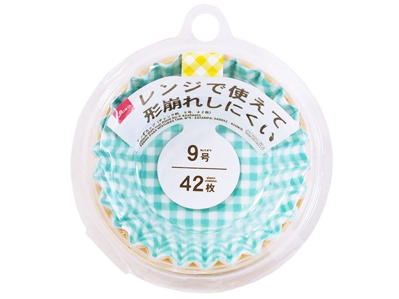 おかずカップ（チェック柄、９号、４２枚）