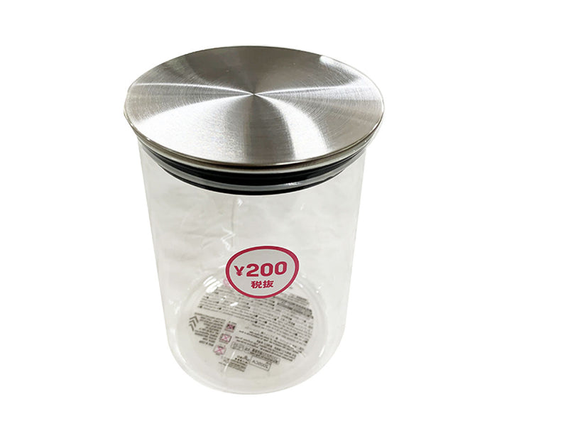 ガラスキャニスター（ステンレス蓋付）５４０ｍＬ