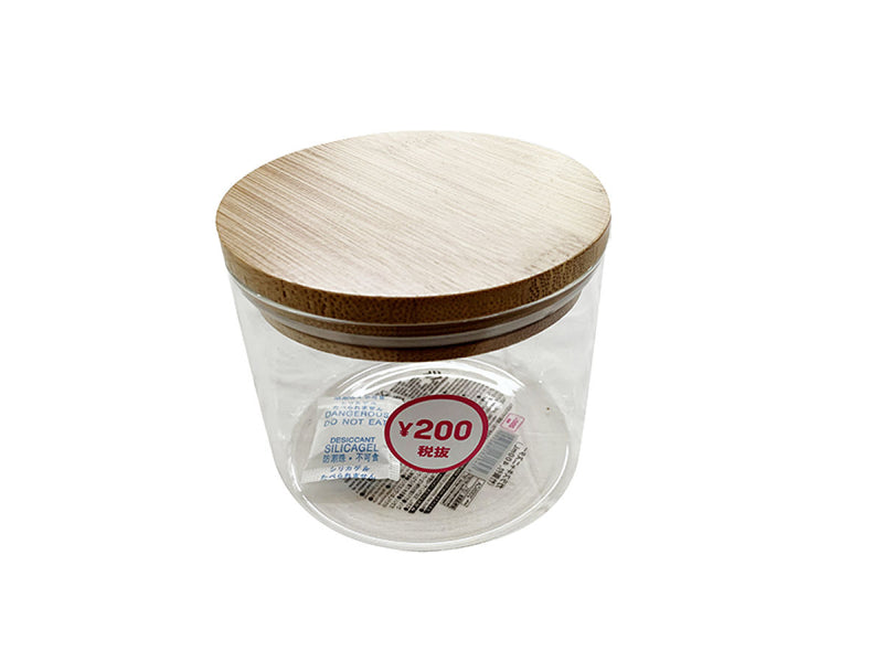 ガラスキャニスター（竹蓋付）４００ｍＬ