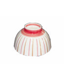 茶碗（ツインストライプ、赤、約Φ１１．５×Ｈ６．４ｃｍ）