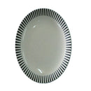 皿（モダンストライプ、白）Φ１４×Ｈ２．５ｃｍ