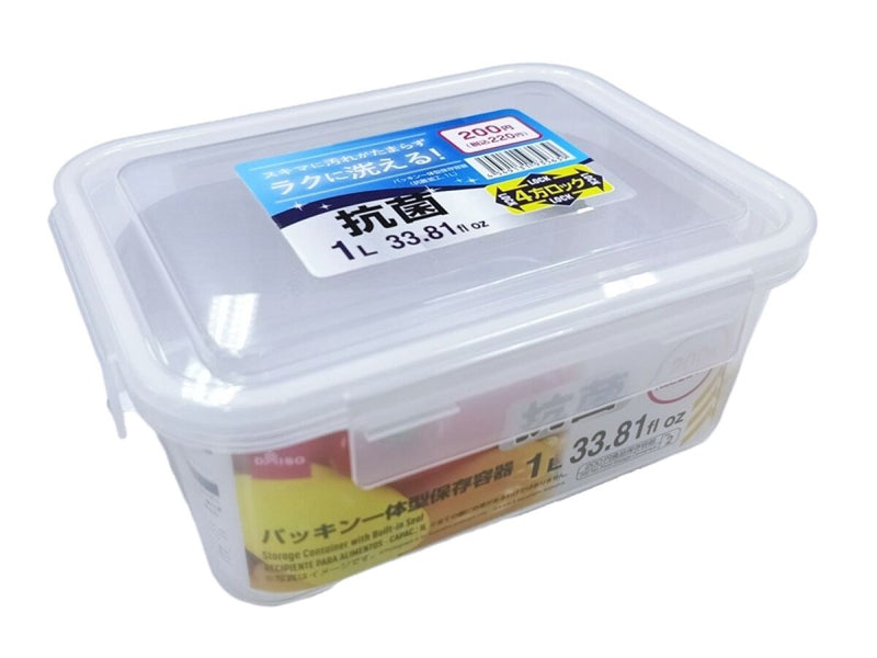 パッキン一体型保存容器（抗菌加工、１Ｌ）