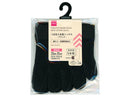 綿入つま先５本指ソックス（ブラック）２３ｃｍ―２５ｃｍ