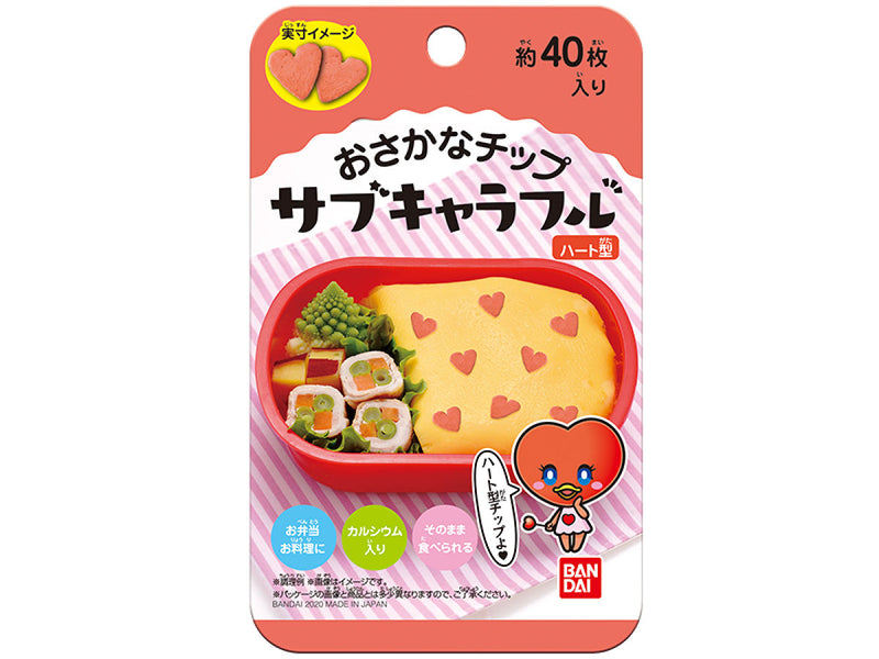 バンダイ　サブキャラフル　ハート型　約４０枚入り　２．８ｇ２．８ｇ×１袋入