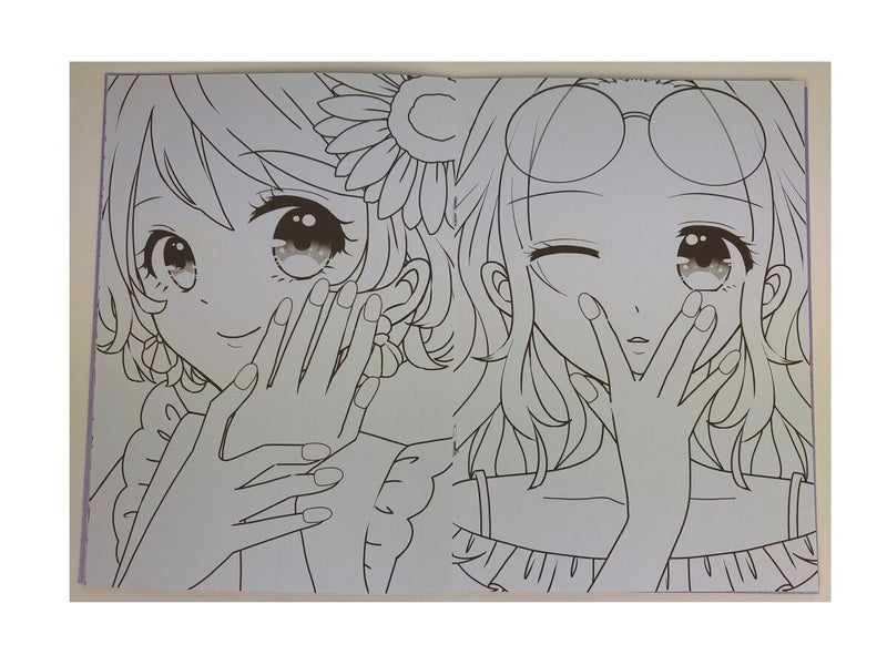 メイクアップぬりえブック　シール付　おしゃれモデル