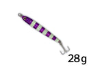 メタルジグ（28g、パープルゼブラグロー）