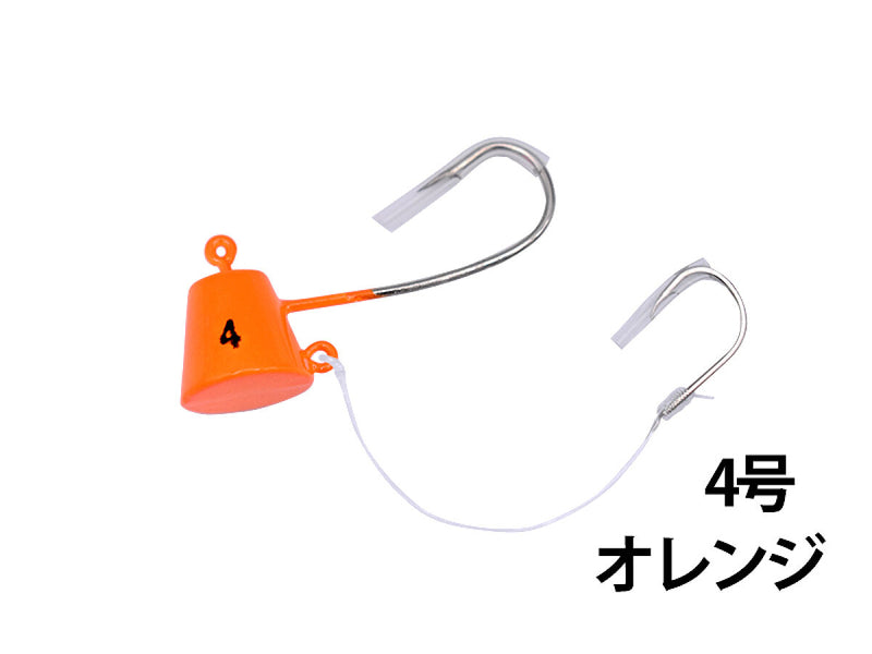 ひとつテンヤ（4号、オレンジ）