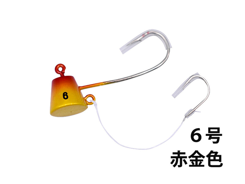 ひとつテンヤ（6号、赤金色）