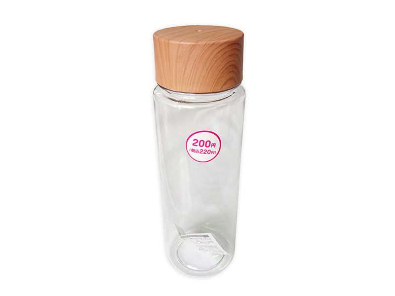 ドリンクボトル（木目柄フタ、ライトブラウン、５００ｍＬ）