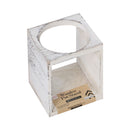 木製鉢スタンド（ホワイト、１０ｃｍｘ９．５ｃｍｘ８ｃｍ）